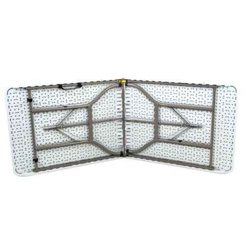 Bőrönddé Összecsukható Vendéglátóasztal 180X70Cm Max.100Kg Fehér