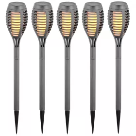   fákla naplámpa táncoló lángok 12 led smd 7,5x7,5x46,5cm szett 5 db