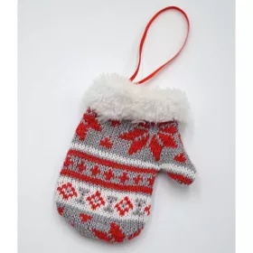 kesztyű függő ajándékba 12cm, szürke