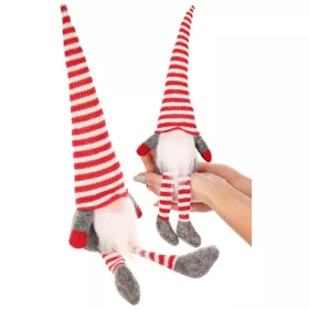 díszülő manó  30+10 cm sapal és csíkos lábal.