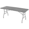 Bőröndönné Összecsukható Vendégasztal 180X70Cm Max.100Kg Szürke