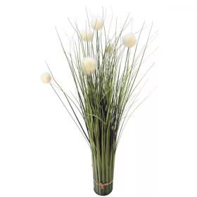 Műfű, Saska, Műanyag, 70cm, Fehér/Zöld 70 cm