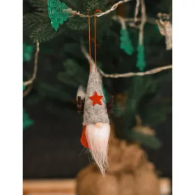Karácsonyi Díszmedál 9Cm Szürke Tikulás