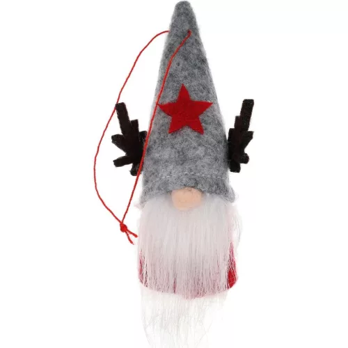Karácsonyi Díszmedál 9Cm Szürke Tikulás