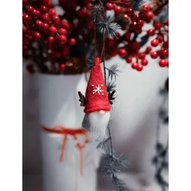 Karácsonyi Díszmedál 9 Cm Piros Tikulás