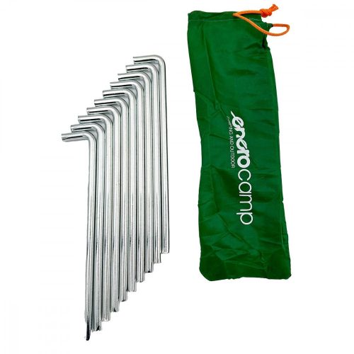 sátorcövek 23cm szett  8mmX20cm 10 db fém készlet