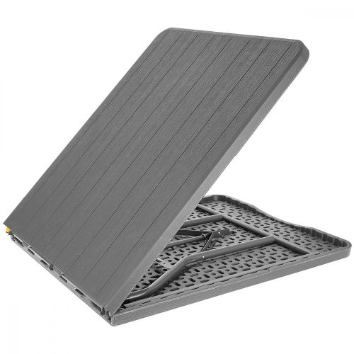 Bőrönddé Alakítható Vendéglátóasztal 180X74Cm, Max. 100Kg, Fadeszka, Sötétszürke