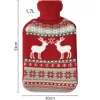Gumi Forróvizes Palack Nordic Tetőben 1,75L Piros Rénszarvas Színű
