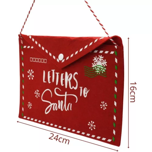 Karácsonyi Boríték Levél A Mikulásnak Filc 26X16Cm Betűk Télapó