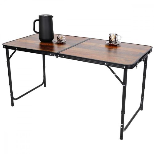 összehajtható kemping asztal 120x60x70/62/55cm fa