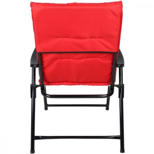 összecsukható kerti szék 59x66x45/90cm piros párnával