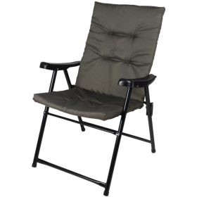 összecsukható kerti szék 59x66x45/90cm szürke párnával