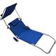 összehajtható strand szék kerekeken 112x62x60-90cm kék