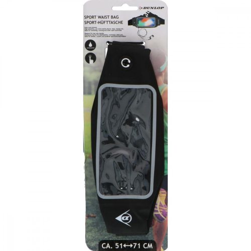 sport vízálló futótáska telefonablakkal dunlop fekete