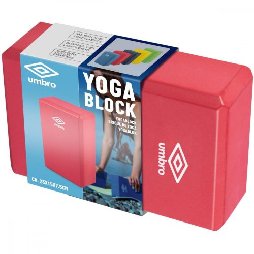 Jóga tégla yoga pilates fitness umbro 15 x 7,5 x 23 cm rózsaszín