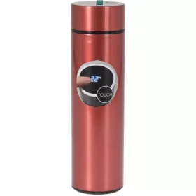 termosz turista bögre hőmérővel 450ml vörös