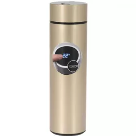 termosz turista bögre hőmérővel 450ml arany