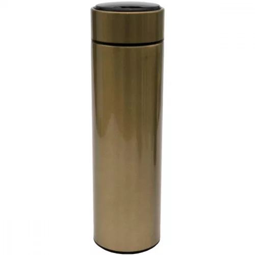 termosz turista bögre hőmérővel 450ml arany