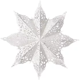 Papírdekoráció Hópehely Átmérője 64 Cm Fehér Deluxe