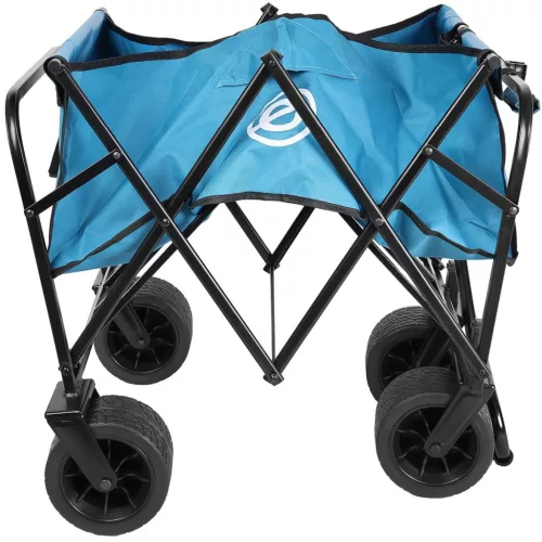 Deluxe Összecsukható Utazó És Strandbabakocsi 66X48X90Cm Fogantyúval, Kék