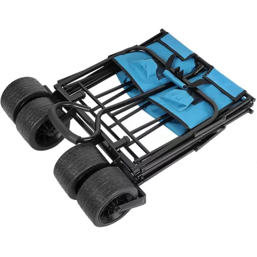 Deluxe Összecsukható Utazó És Strandbabakocsi 66X48X90Cm Fogantyúval, Kék