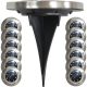 Napelemes Lámpa 8 Led Smd Földbe Veréshez, 12 Db-Os Készlet