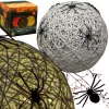 Dekoratív Led Gömblámpa Pókkal 15 Cm Halloween Fehér