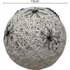 Dekoratív Led Gömblámpa Pókkal 15 Cm Halloween Fehér