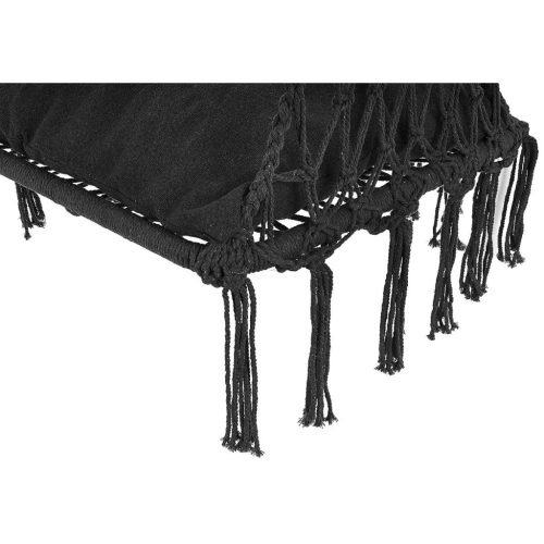 Áttört Függöny Függőszék Gólyafészek 60X60X115Cm Párnával, Sötétszürke