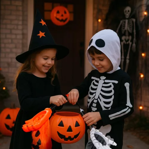 Halloween Cukorka Vödör Táska Fekete