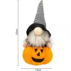 Dekoratív Tökfigura 25Cm Led Halloween Narancs
