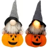 Dekoratív Tökfigura 35Cm Led Halloween Narancs