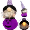 Dekoratív Tökfigura 35Cm Led Halloween Lila Lila