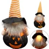 Dekoratív Tökfigura 35Cm Led Halloween Fekete