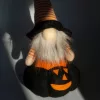 Dekoratív Tökfigura 35Cm Led Halloween Fekete