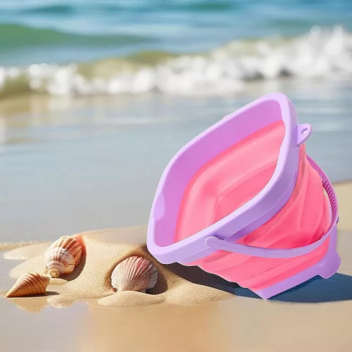 Négyzet Alakú, Összecsukható Homokvödör, Rózsaszín