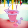 Összecsukható Homokvödör Lapáttal És Gereblyével Unicorn Rózsaszín