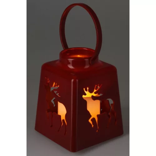 Adventi Lámpás Roraty Led 13Cm Piros