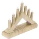 Adventi Gyertyatartó 15,5X3,2X13,5Cm 7 Led Elemes Fenyőfából