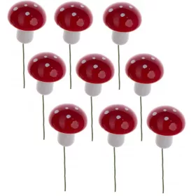 Drótos Gomba Dekoratív Figura 9 Db
