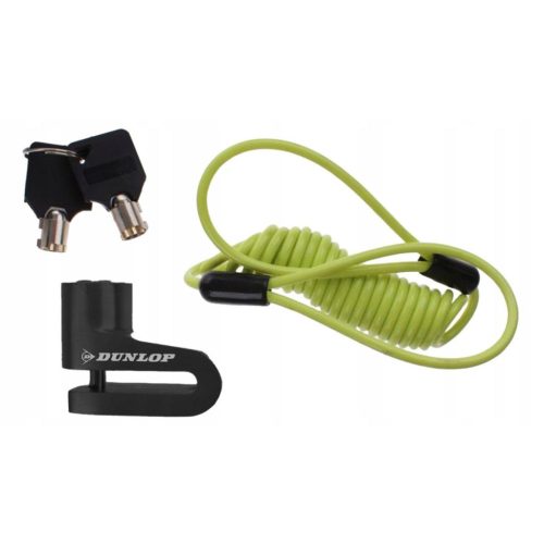 Dunlop Fekete Féktárcsa Zár Kábelzárral