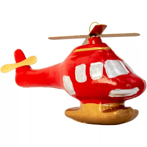 karácsonyfadísz Műanyag Biztonsági Mátrix Helikopter Gömb