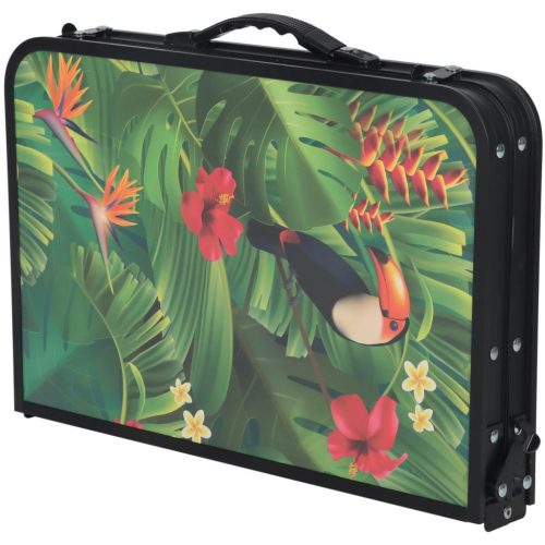 Összecsukható Kempingasztal 60X45X25/56Cm Virág Mintás