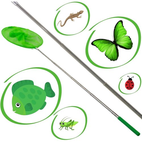 Összecsukható, Teleszkópos lepkeháló Rovarokra 37-85Cm Zöld