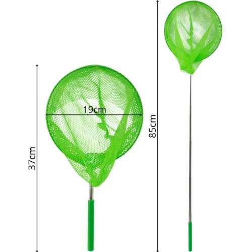 Összecsukható, Teleszkópos lepkeháló Rovarokra 37-85Cm Zöld