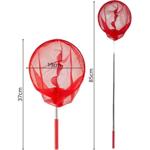 Összecsukható, Teleszkópos lepkeháló Rovarokra 37-85Cm Piros
