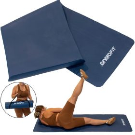   Nbr Csúszásgátló Fitnesz Szőnyeg 183X60X1Cm Kék + Enero Fit Huzat