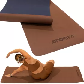  Jóga És Fitnesz Szőnyeg Tpe Csúszásgátló Barna Enero Fit
