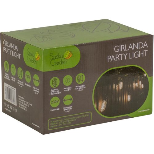 Kültéri Party Fény Fürdő 12 Spiral 12Led Izzó 6.3M 230V