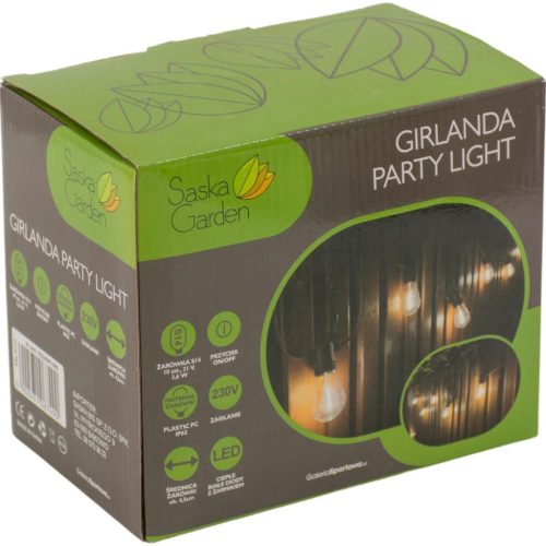 Kültéri Partifény Girland 10 Izzó 10Led 8M 230V